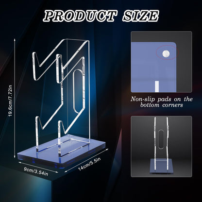 FYY Game Controller Holder - 2-Tier Stand with Headphone Holder, Navy Acrylic for Nintendo Switch, Xbox, PS5, PS4, Model 1897
