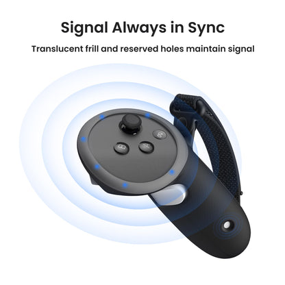 KIWI design Controller Grips Protector for Oculus/Meta Quest 3/3S, Non-Slip, Grey, G4 Pro, Model QG06