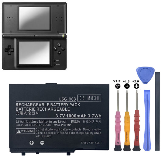 CENIFENX DS Lite Battery USG-003 3.7V 1000mAh Replacement for Nintendo DS Lite NDSL Game Player Battery with Repair Tool Kit (Not for Nintendo DSi  DSi XL  DSi LL)
