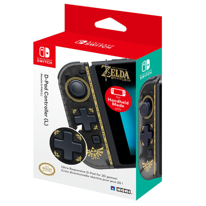 HORI D-Pad Controller for Nintendo Switch - Officially Licensed, Black, Model NSW-119U, Ideal for Zelda Fans