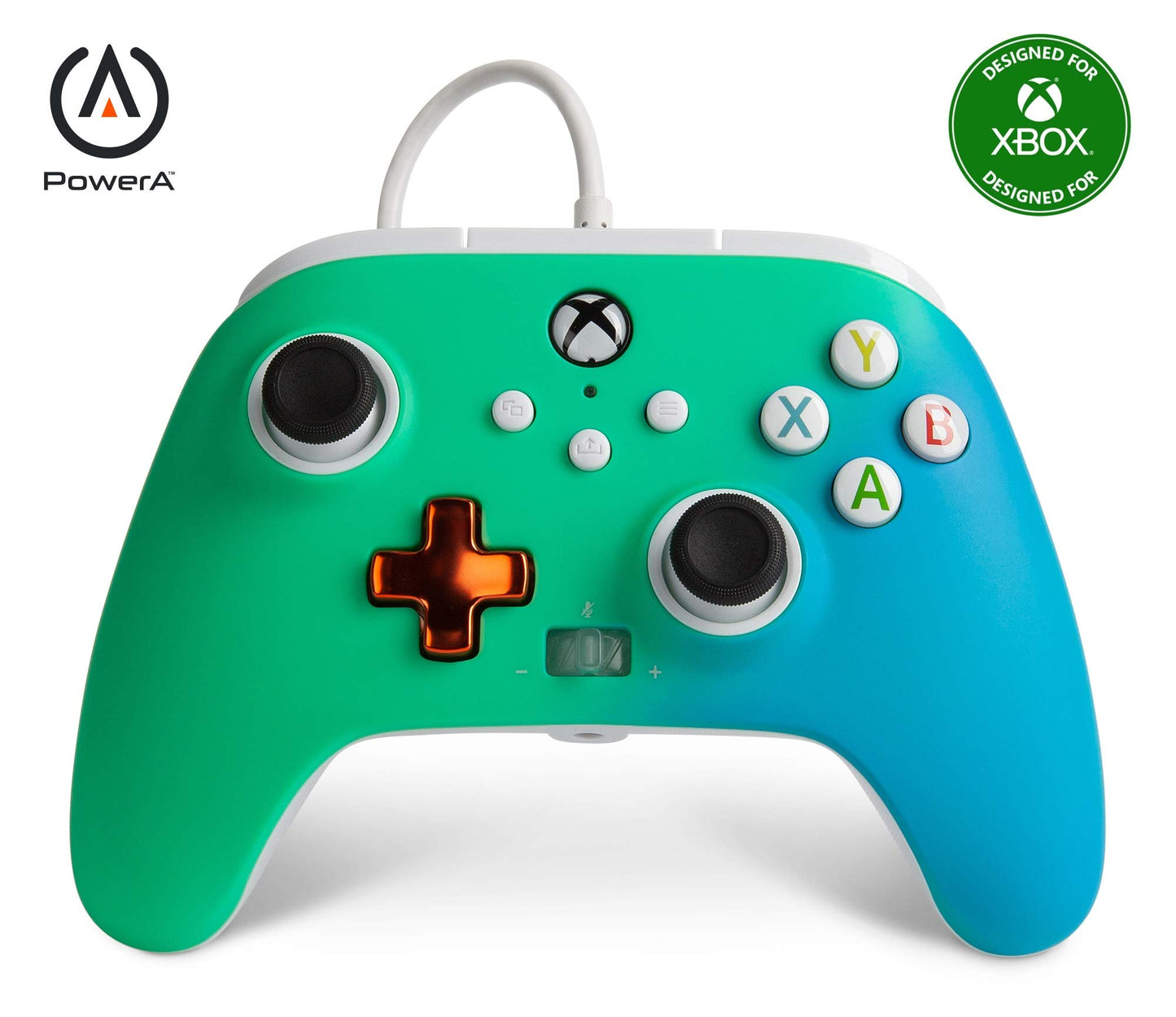 PowerA Enhanced Wired Gaming Controller for Xbox & PC - Seafoam Fade, Officially Licensed