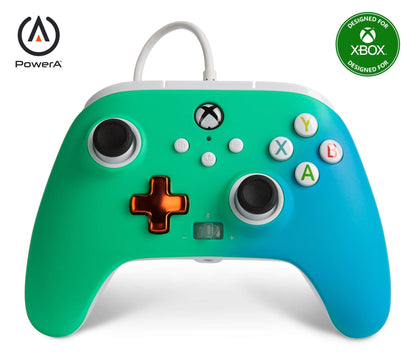 PowerA Enhanced Wired Gaming Controller for Xbox & PC - Seafoam Fade, Officially Licensed