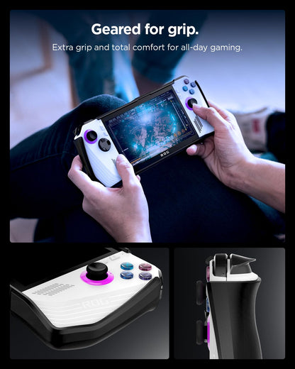 Spigen Thin Fit Pro Case for ASUS ROG Ally (2023) - Black, TPU & PC, Shock-Absorption, RC71L, Kickstand