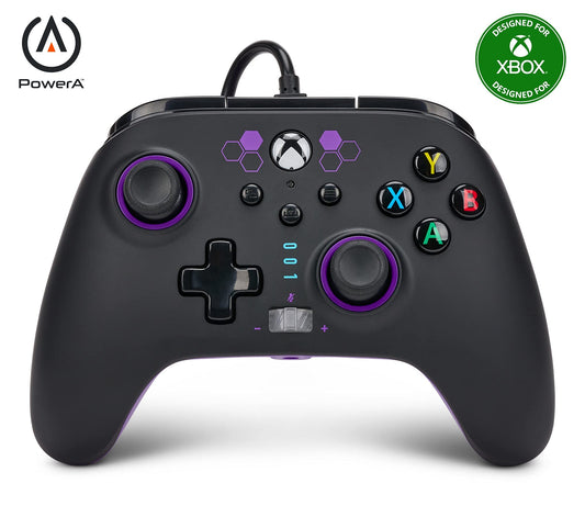 PowerA Enhanced Wired Controller for Xbox Series X|S - Purple Hex  gamepad  video game controller  works with Xbox One