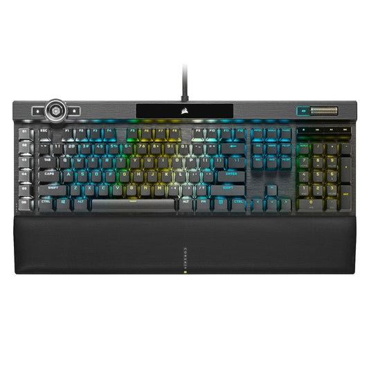 Corsair K100 RGB Optical-Mechanical Wired Gaming Keyboard - OPX Switches - PBT Double-Shot Keycaps - Elgato Stream Deck and iCUE