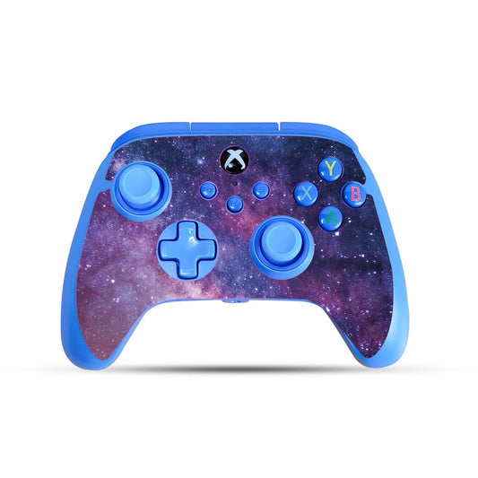 Gaming Skin Compatible with PowerA Xbox Series X|S Enhanced Wired Controller - Violet Stars - Premium 3M Vinyl Protective Wrap Decal Cover - Easy to Apply | Crafted in The USA by MightySkins