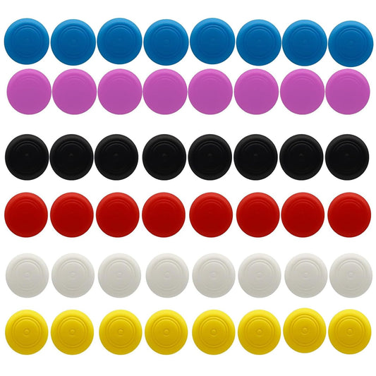 CTHTBZ 50PCS for Joycon Thumb Grip Caps  Silicone Analog Joystick Cover Grips for Nintendo Switch OLED Lite  Button Thumbstick Stick Covers for Joy-con Controller(6 Colors+Orange)