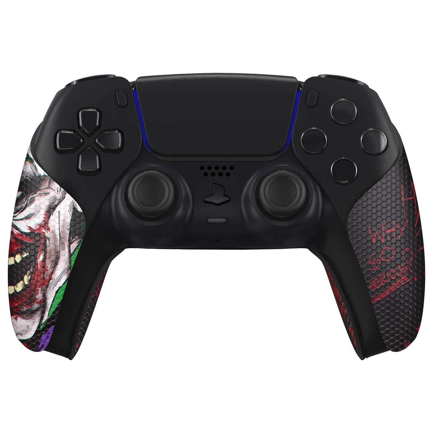 eXtremeRate PlayVital Anti-Skid Sweat-Absorbent Controller Grip for ps5 Controller  Professional Textured Soft Rubber Pads Handle Grips for ps5 Controller - Clown Hahaha