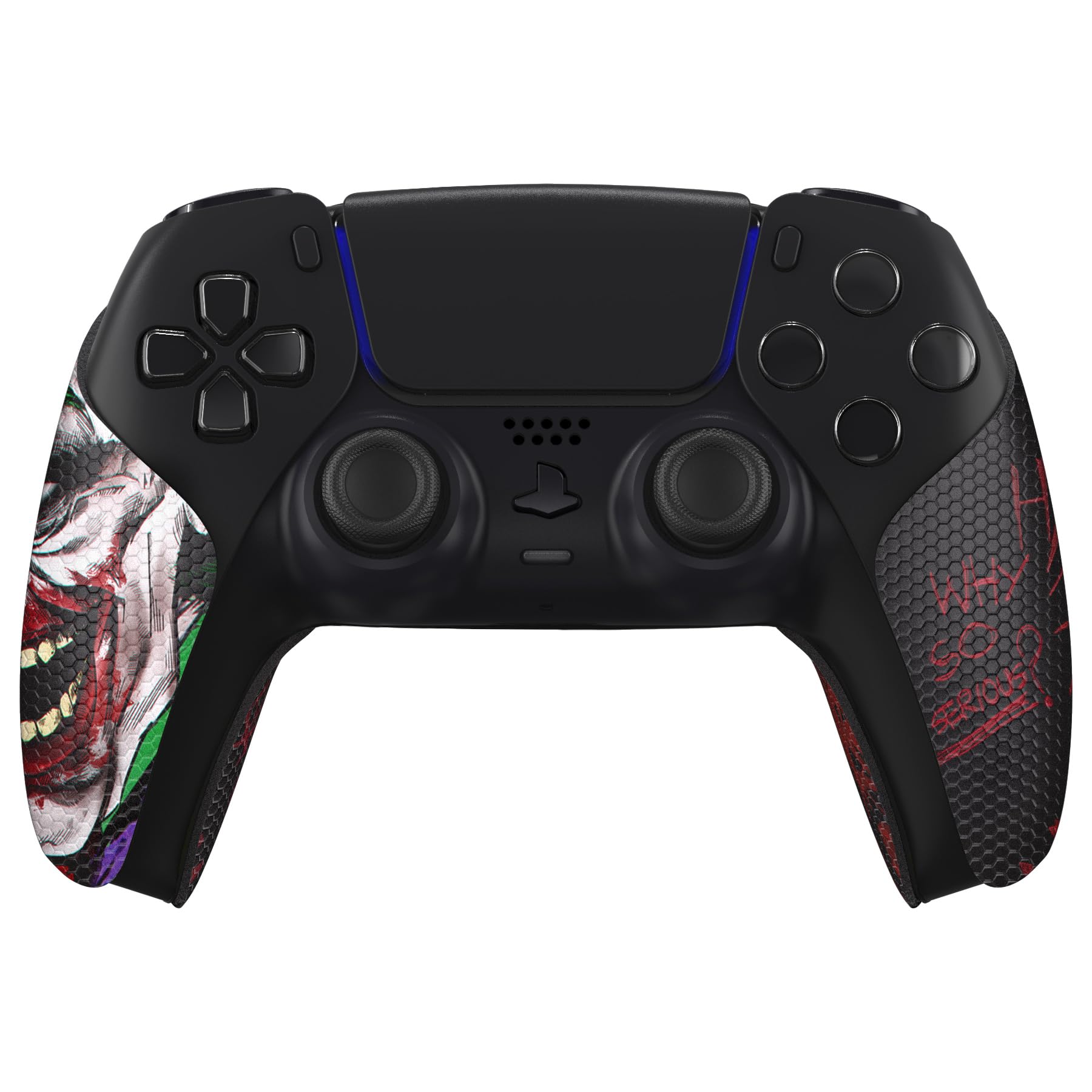 eXtremeRate PlayVital Anti-Skid Sweat-Absorbent Controller Grip for ps5 Controller  Professional Textured Soft Rubber Pads Handle Grips for ps5 Controller - Clown Hahaha