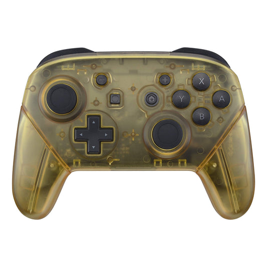 eXtremeRate Amber Yellow Faceplate Backplate Handles for Nintendo Switch Pro Controller, DIY Replacement Grip Housing Shell Cove
