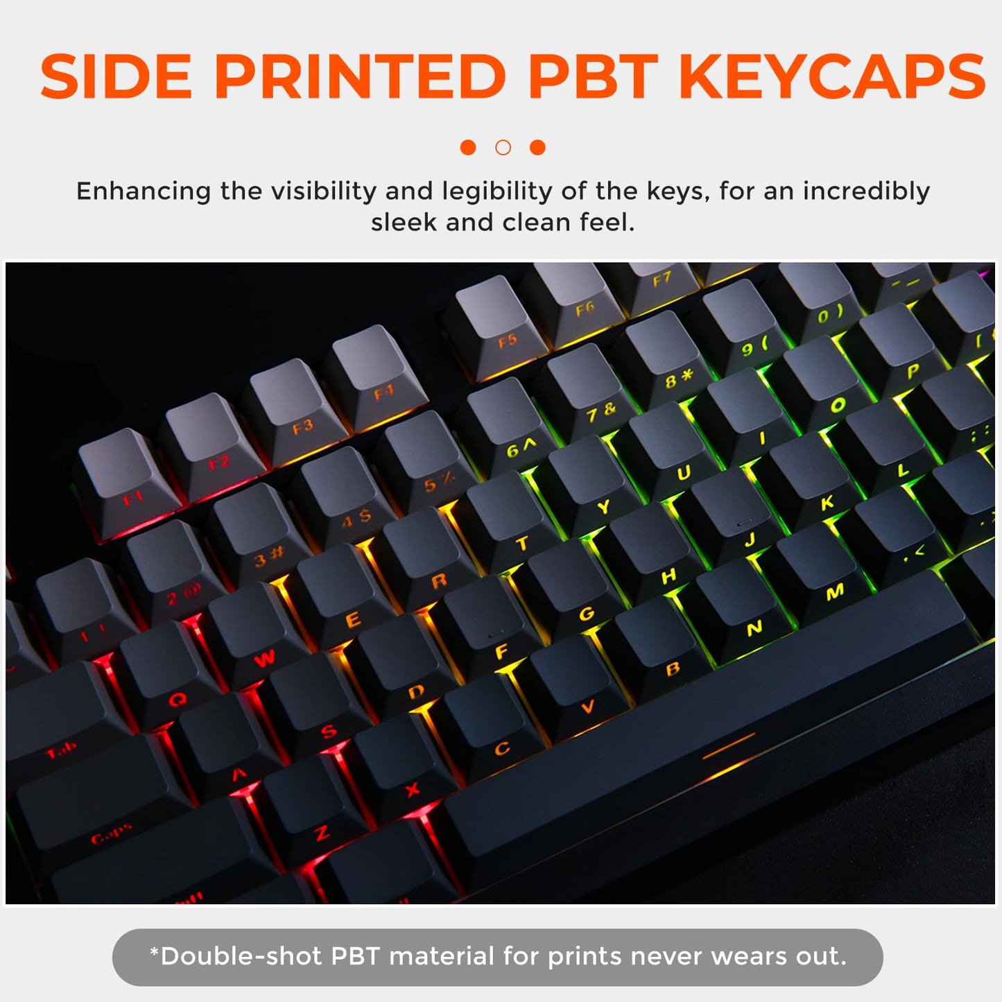 DAREU EK75PRO Wireless Gaming Keyboard, 75% RGB, Hot-Swappable, Sky V3 Switch, Side Printed-Cloudy Aqua, Gasket Mount, USB-C/BT5