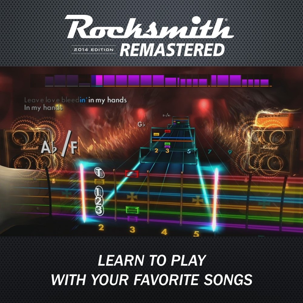 Ubisoft Rocksmith 2014 Edition Remastered - PS4 Standard Edition, Model UBP30502054, Red Color