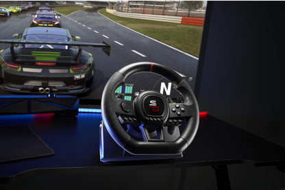 SUBSONIC Superdrive SV650 Racing Steering Wheel with Pedals & Paddle Shifters for Xbox Series X/S, PS4, Xbox One, PC - Black