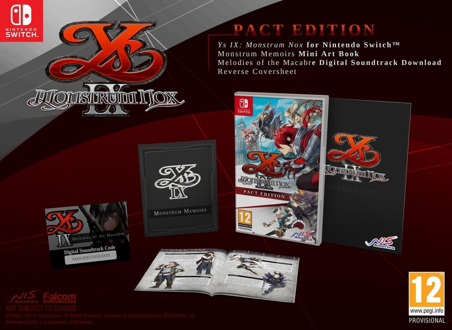 NIS America Ys IX: Monstrum Nox Pact Edition for Nintendo Switch - Model 239220