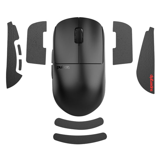 Pulsar Gaming Gears SUPERGRIP Griptape Set for X2H Mini Sweat Absorbing High Performance Anti Slip 3M Adhesive no Residue Mouse Grip Tape Ultra-Thin 0.5mm (0.02in)