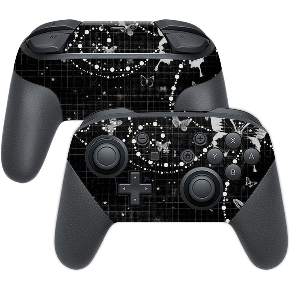 MIGHTY SKINS Nintendo Switch Pro Controller Skin - Black Butterfly, Durable Vinyl Decal, Easy Apply/Remove, Model NISWPCOI-Black Butterfly