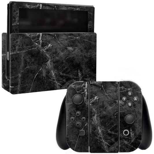 MIGHTY SKINS Nintendo Switch Skin - Black Marble Vinyl Decal, Durable & Easy to Apply, Model NISWI-Black Marble