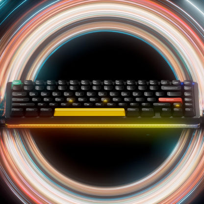 nuphy Halo75 V2 Mechanical Gaming Keyboard - 75% Wireless, Hot Swappable, RGB Backlit, Silent Red Clear-Top Switch, Black