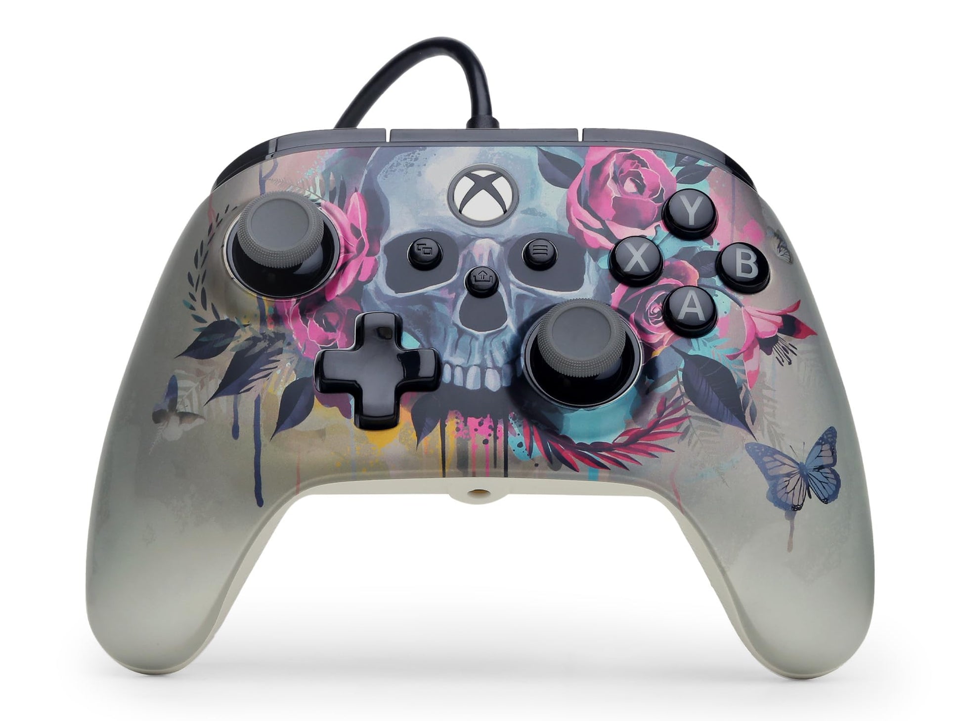 PowerA Advantage Plus Wired Controller for Xbox Series X|S - Bloom & Gloom  officially licensed  adjustable height thumbsticks  hall effect  mappable buttons  works with Xbox One and Windows 10/11 PC