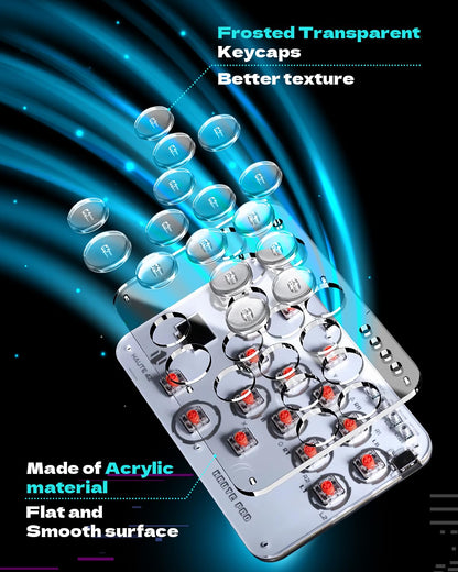 Sehawei Arcade Stick S16 - All-Button Gamerfinger, Custom RGB & Turbo Functions for PC/PS3/PS4/Switch - Supports Hot Swap & SOCD