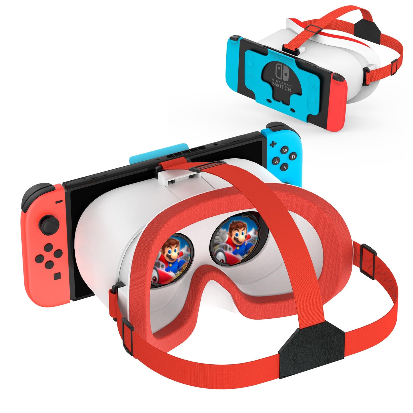 DEVASO Upgraded VR Headset for Nintendo Switch & Switch OLED Model  Switch Virtual Reality Glasses with Adjustable HD Lenses and Comfortable Head Strap  Labo VR Kit Accessories  Cool Stuff for Boys