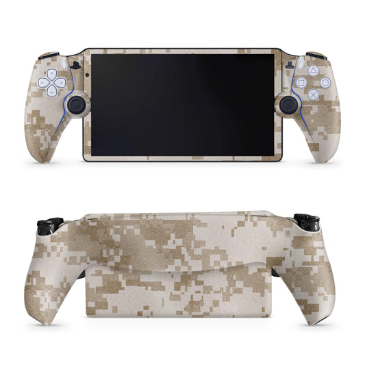 Glossy Glitter Gaming Skin Compatible with PS5 Portal Remote Player - Desert Camo - fine 3M Vinyl Protective Wrap Decal Cover - Easy to Apply | Crafted in The USA by MightySkins