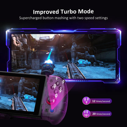 NexiGo Hall Effect Gripcon Joystick with Kickstand & HDMI Out, 4K/1080P, Purple, Model 2163 PUR Hall