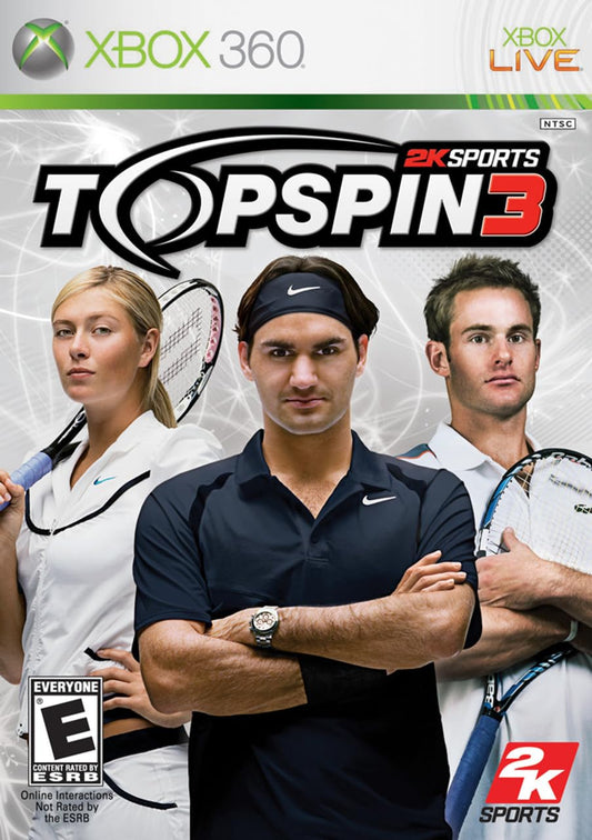 2K Top Spin 3 - Xbox 360 Game, Model 39370, Exciting Sports Action, Multiplayer Fun