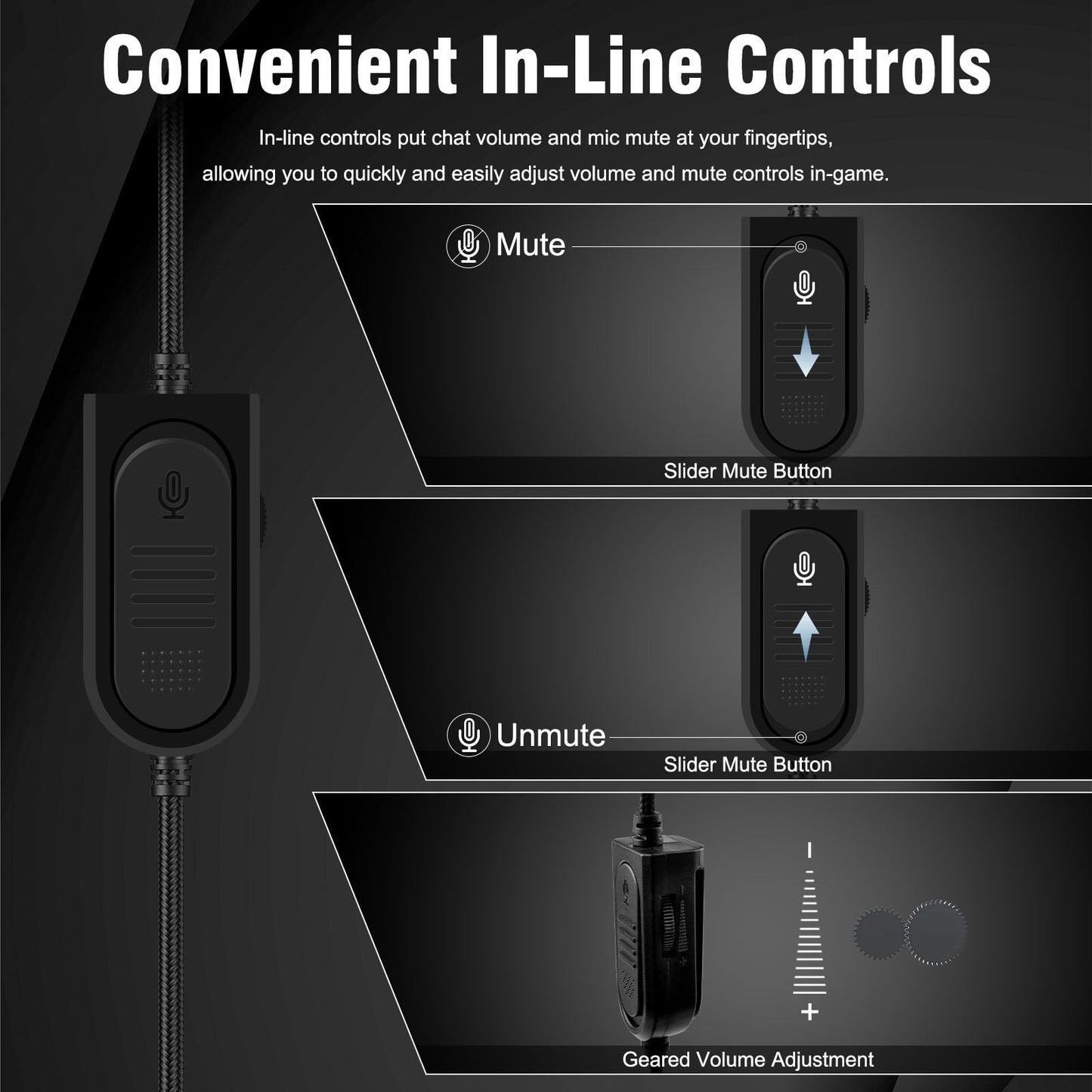 Joso Wired One Ear Headset with Mic, Flexible Mic, Black, Model CO25-1 - Compatible with PS5/PS4/Xbox/Switch/PC/iPad/Mac