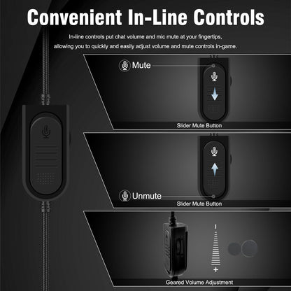 Joso Wired One Ear Headset with Mic, Flexible Mic, Black, Model CO25-1 - Compatible with PS5/PS4/Xbox/Switch/PC/iPad/Mac