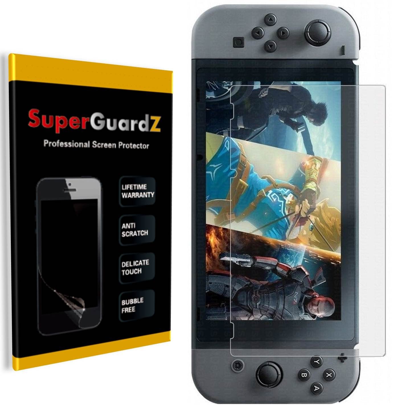 [3-Pack] for Nintendo Switch (2017 Release) - SuperGuardZ Screen Protector [Lifetime Replacement]  Ultra Clear  Anti-Scratch  Anti-Bubble