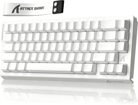 ATTACK SHARK X68 HE 8000Hz Rapid Trigger Keyboard  0.01mm RT Accuracy Wired Gaming Keyboard with Magnetic Switch  Adjustable Actuation  Rapid Trigger  Snap Tap  RGB Lighting for PC/Mac  White