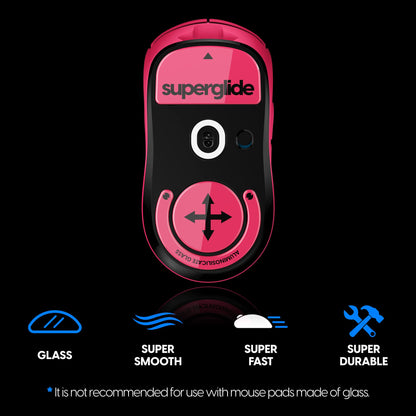 Pulsar Gaming Gears Superglide Mouse Feet - Ultra Strong Glass, Fast & Smooth, Magenta, Size: Superglide 1