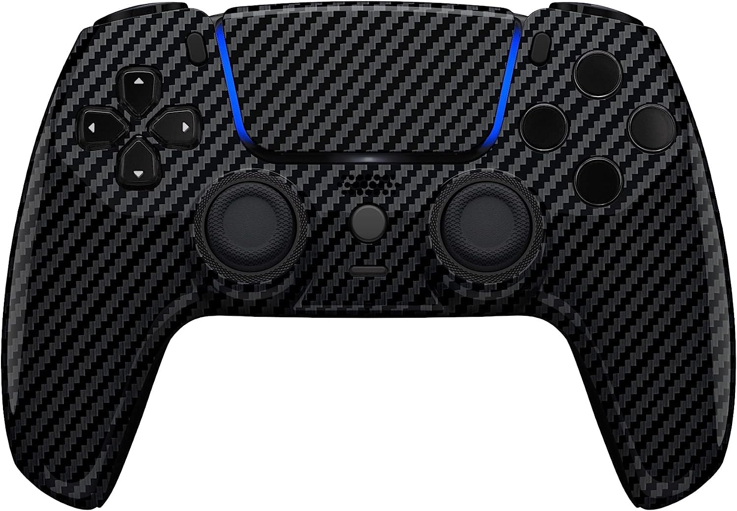 Custom Controllerzz Wireless Controller Compatible with PS5 - Multiple Designs Available (PS5 Glossy Carbon Fiber)