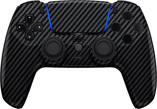 Custom Controllerzz Wireless Controller Compatible with PS5 - Multiple Designs Available (PS5 Glossy Carbon Fiber)