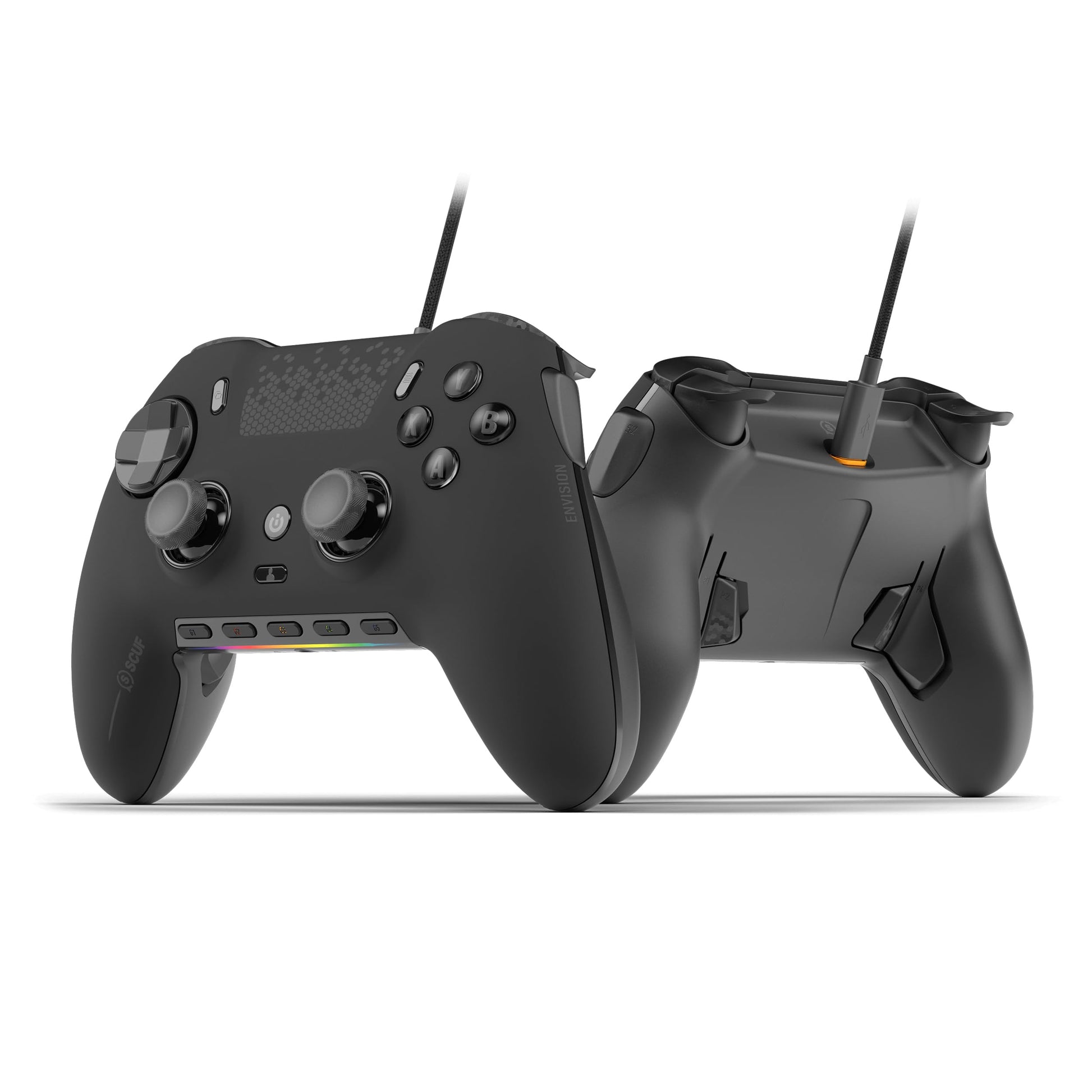 SCUF ENVISION V1 (2023) Wired PC Gaming Controller - Five Remappable G-Keys - Remappable Back Paddles - iCUE Compatible - Black