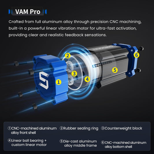 SIMSONN Plus X Sim Racing Pedals - VAM Pro Haptic Module, 2 PCS Set, PC Compatible, Vibration Motor for Enhanced Racing Experience