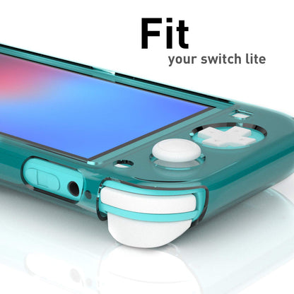 ECHZOVE Hard Clear Protective Case for Nintendo Switch Lite - Turquoise, Plastic Material