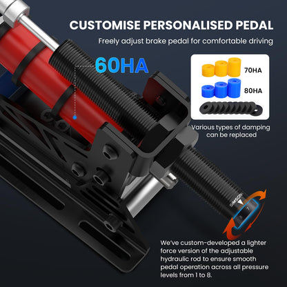 SIMSONN PRO X Ultra Pedals - Load Cell Hydraulic Sim Racing Pedals for PC - Model PRO-P3-H3 - Color: PRO X Ultra-P3-H3