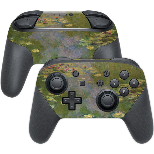 MightySkins Skin Compatible with Nintendo Switch Pro Controller - Water Lilies | Protective, Durable, and Unique Vinyl Decal wra