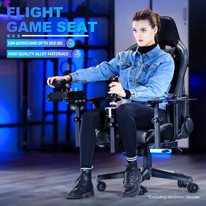 Marada Flight Joystick Hotas Mount - Adjustable Chair Compatible with Thrustmaster/Logitech - Dark Gray - Flight Simulator Cockpit