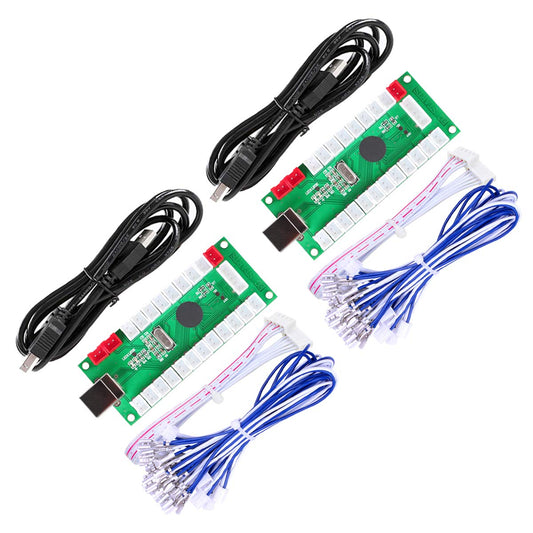 EG STARTS Arcade 2 Player Zero Delay USB Encoder to PC Games Controller Arcade Joystick Buttons for PC  MAME  Raspberry Pi  Arcade1Up - 3x Red Power Outputs (5Pin + Happ Style)