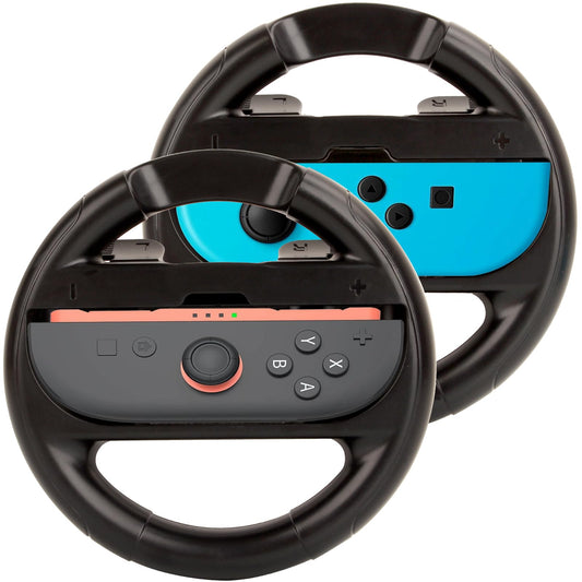 Lyvix Steering Wheel for Nintendo Switch 2/1 Joy-Con - Christmas Gift, Racing Wheel Compatible with NS2/NS/OLED for Mario Kart W