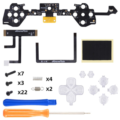 eXtremeRate PS5 Edge Controller D-pad LED Kit - 7 Colors, 9 Effects, Transparent Clear Buttons