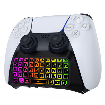 MoKo RGB Backlight Keyboard for PS5 Controller, Bluetooth Mini Gamepad with Speaker & 3.5mm Audio Jack, Multi Colors, Model P840401400951