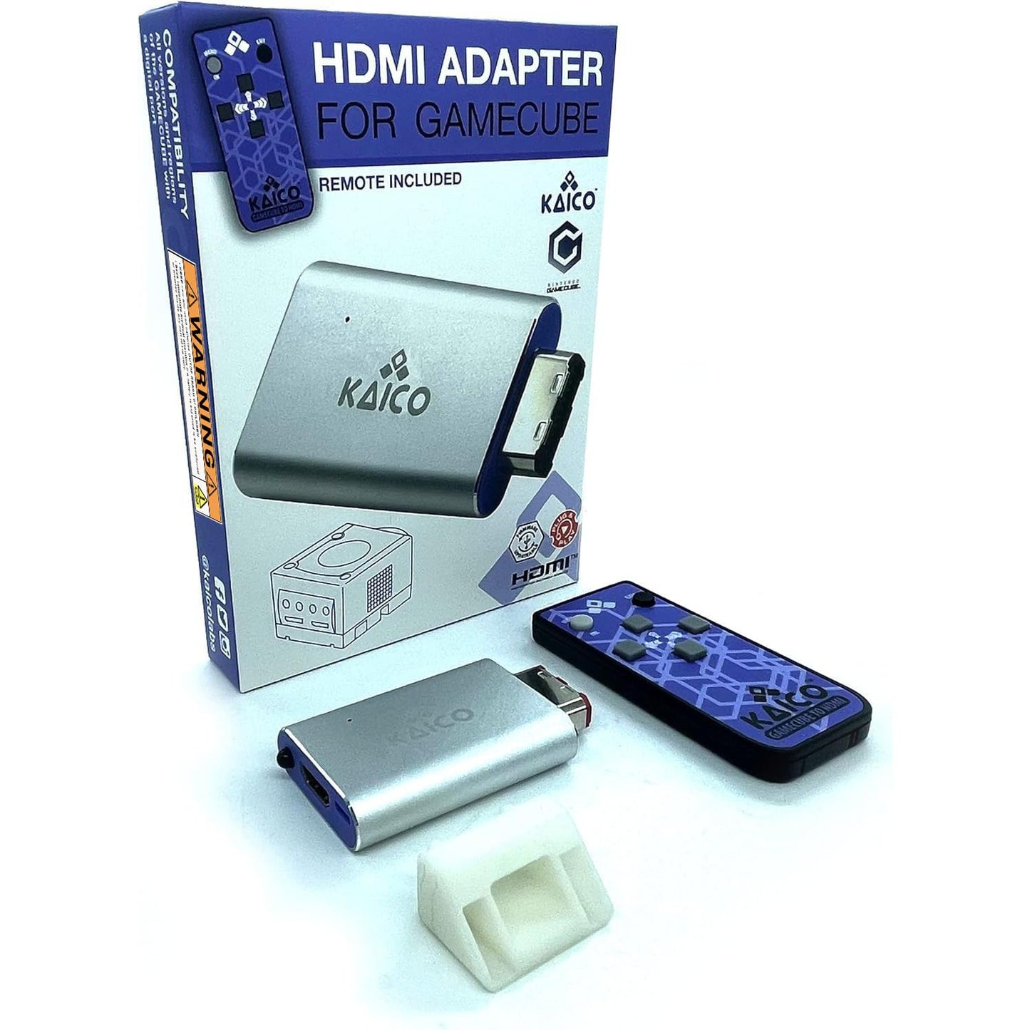 Kaico Gamecube HDMI Adapter - Supports 2X Line-Doubling, Remote Control, Plug & Play Solution for Nintendo Gamecube