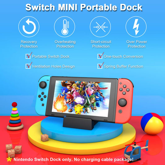 Ponkor Docking Station for Nintendo Switch/OLED - Portable USB 3.0 Charger, Model WG221A, No Cords Included