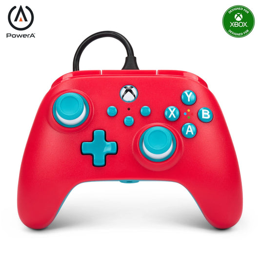 PowerA Nano Enhanced Wired Controller for Xbox Series X|S - Red Sky  Portable  Compact  Gamepad  Wired Video Game Controller  Gaming Controller  Works with Xbox One and Windows 10/11