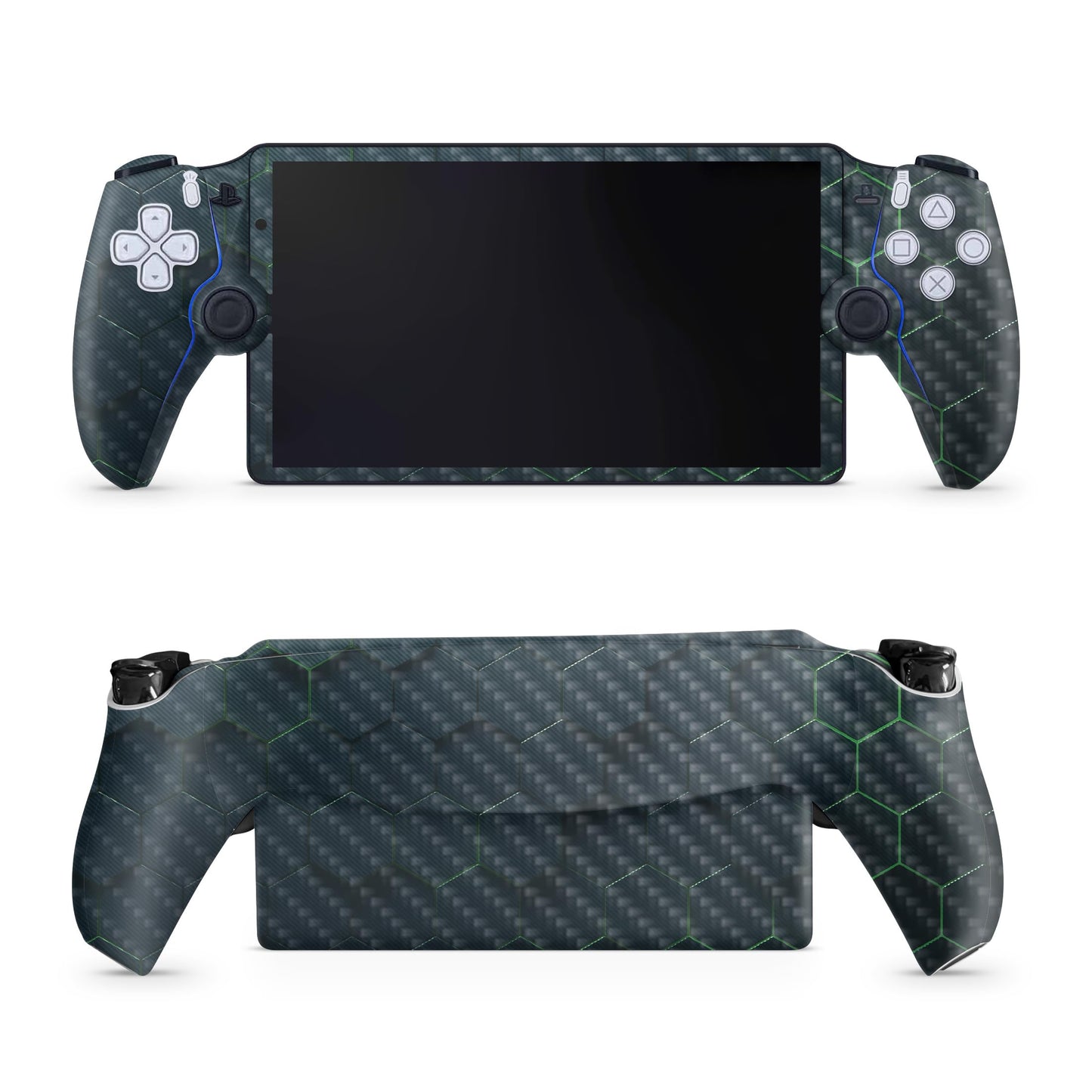 Carbon Fiber Gaming Skin Compatible with PS5 Portal Remote Player - Acid Hex - fine 3M Vinyl Protective Wrap Decal Cover - Easy to Apply | Crafted in The USA by MightySkins