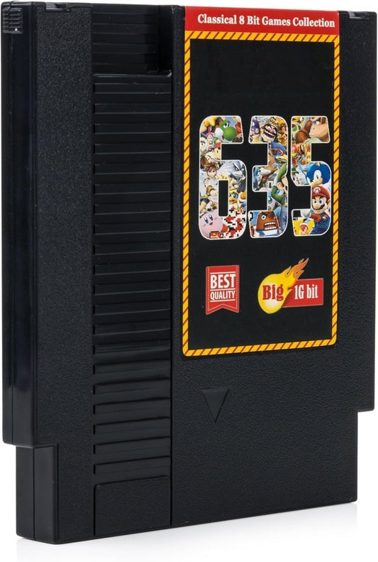 635 in 1 refill unit Multicart Classic Retro Games Collection compatible with NES Game Console - Black
